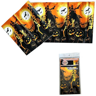 137 cm * 183 cm Decor pentru petrecere de Halloween Castelul îngrozitor Liliacul Fantomă Față de masă din plastic Ghost Festival Materiale pentru decorare pentru masă