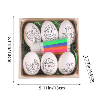 1 комплект/великденско яйце Деца Направи си рисувана ръчно рисувана черупка на яйце Играчка за детска градина Малък подарък Подарък за деня на детето Пъзел игра