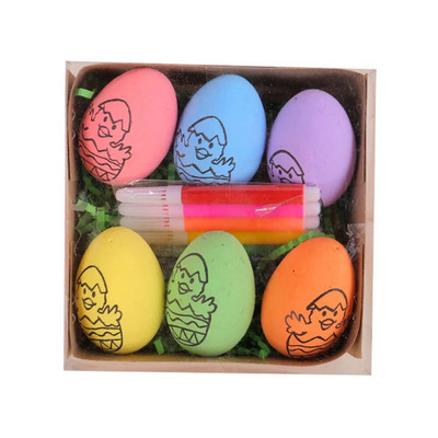 1 комплект/великденско яйце Деца Направи си рисувана ръчно рисувана черупка на яйце Играчка за детска градина Малък подарък Подарък за деня на детето Пъзел игра