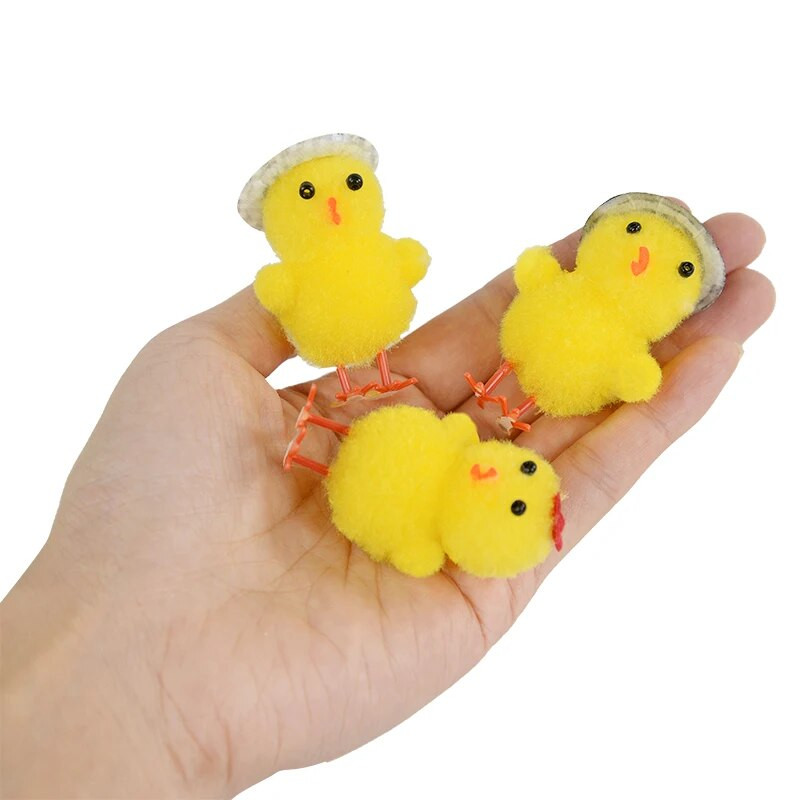 6 dalių imituoti pūkuoti viščiukai Velykų papuošalai Minkšti pliušiniai žaislai Vaikams „pasidaryk pats“ Velykų viščiuko pliušinis įdarytas gyvūnas Velykų vakarėliui