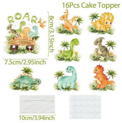 Prekrivači za torte na temu dinosaura Dinosaurus zabava Sretan rođendan Dekoracija Poklon za djecu Baby Shower Dječak Dinosaur Dodaci za tortu