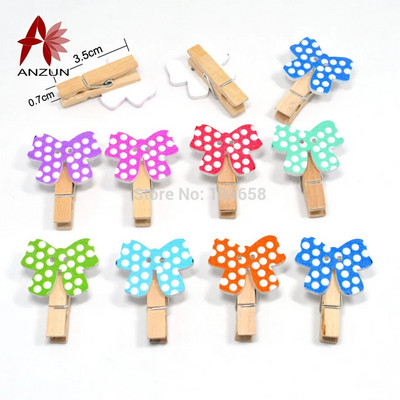 10 komada 7x35 mm prirodne drvene kopče s leptirom za foto-papirne kopče, štipaljke za rublje, zanatske razglednice, drvene kvačice za zidne fotografije za vjenčanje