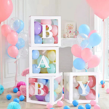 Διαφανές μπαλόνι Letter Box Διακόσμηση για ντους για τα γενέθλια Γάμος Προσαρμοσμένο Όνομα Μπαλόνι Κουτί 1ου γενέθλια Διακοσμήσεις για πάρτι γενεθλίων