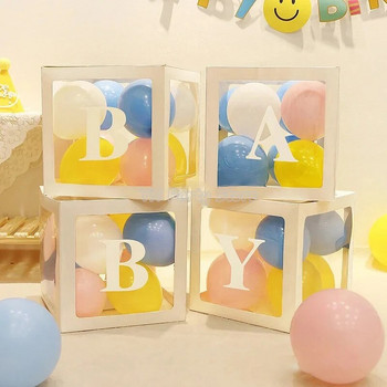 Διαφανές μπαλόνι Letter Box Διακόσμηση για ντους για τα γενέθλια Γάμος Προσαρμοσμένο Όνομα Μπαλόνι Κουτί 1ου γενέθλια Διακοσμήσεις για πάρτι γενεθλίων