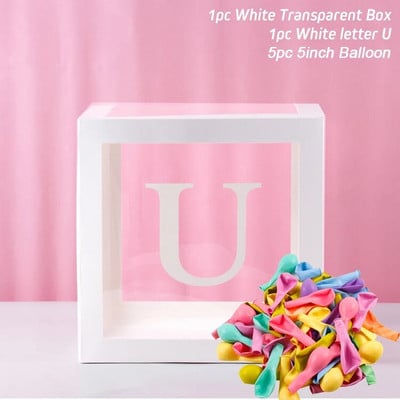 Átlátszó léggömb levéldoboz babazuhany dekoráció születésnapi esküvő egyedi névre szóló ballondoboz 1. születésnapi parti dekoráció