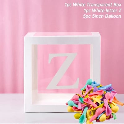 Átlátszó léggömb levéldoboz babazuhany dekoráció születésnapi esküvő egyedi névre szóló ballondoboz 1. születésnapi parti dekoráció