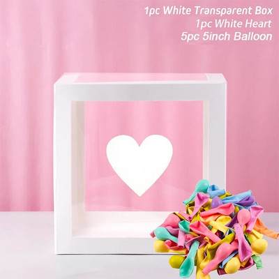 Átlátszó léggömb levéldoboz babazuhany dekoráció születésnapi esküvő egyedi névre szóló ballondoboz 1. születésnapi parti dekoráció