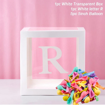Átlátszó léggömb levéldoboz babazuhany dekoráció születésnapi esküvő egyedi névre szóló ballondoboz 1. születésnapi parti dekoráció