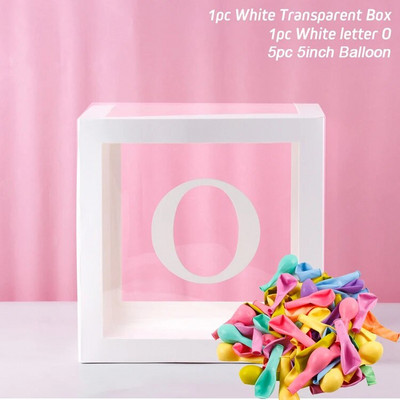 Átlátszó léggömb levéldoboz babazuhany dekoráció születésnapi esküvő egyedi névre szóló ballondoboz 1. születésnapi parti dekoráció