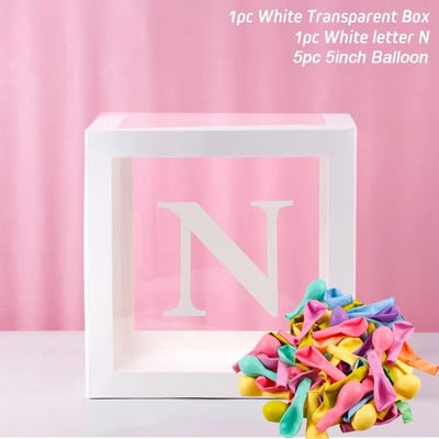 Átlátszó léggömb levéldoboz babazuhany dekoráció születésnapi esküvő egyedi névre szóló ballondoboz 1. születésnapi parti dekoráció