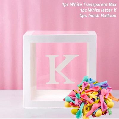 Átlátszó léggömb levéldoboz babazuhany dekoráció születésnapi esküvő egyedi névre szóló ballondoboz 1. születésnapi parti dekoráció