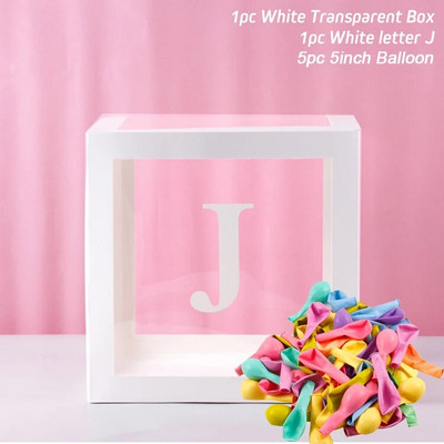 Átlátszó léggömb levéldoboz babazuhany dekoráció születésnapi esküvő egyedi névre szóló ballondoboz 1. születésnapi parti dekoráció