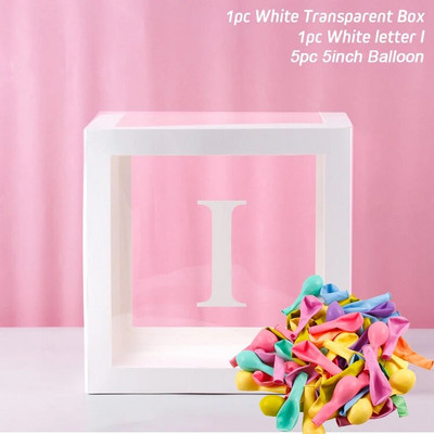 Átlátszó léggömb levéldoboz babazuhany dekoráció születésnapi esküvő egyedi névre szóló ballondoboz 1. születésnapi parti dekoráció