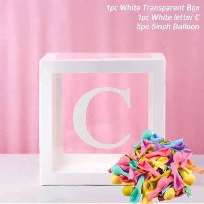 Átlátszó léggömb levéldoboz babazuhany dekoráció születésnapi esküvő egyedi névre szóló ballondoboz 1. születésnapi parti dekoráció