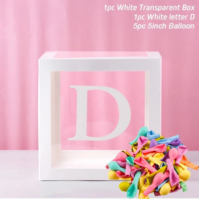 Átlátszó léggömb levéldoboz babazuhany dekoráció születésnapi esküvő egyedi névre szóló ballondoboz 1. születésnapi parti dekoráció