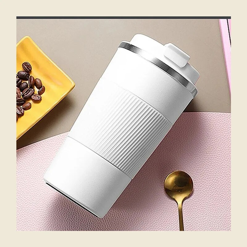 Šalica za kavu od nehrđajućeg čelika od 510 ml, termos boca s kutijom koja ne klizi, termos šalica, nepropusna, izolirana boca za putovanja automobilom 380 ml
