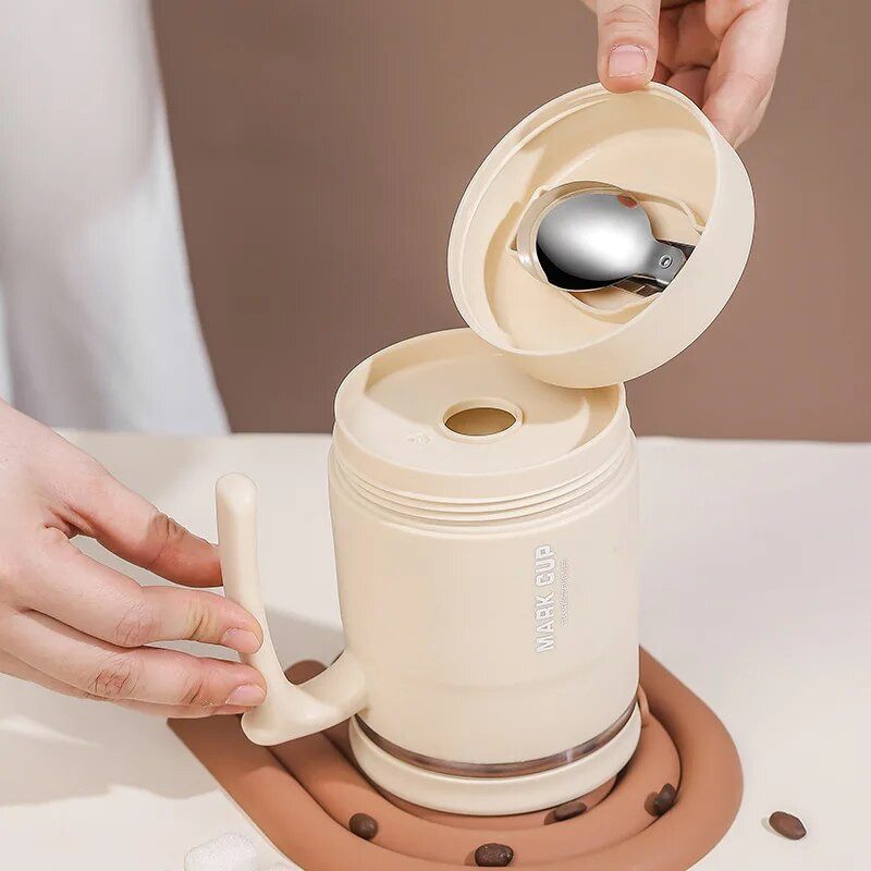 Termosica od 500 ml, šalica za kavu s izolacijom od nehrđajućeg čelika s ručkom, putna šalica, termos šalica za službena putovanja