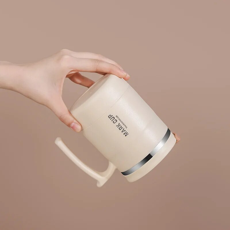 Termosica od 500 ml, šalica za kavu s izolacijom od nehrđajućeg čelika s ručkom, putna šalica, termos šalica za službena putovanja