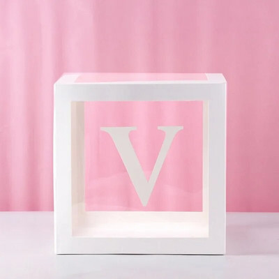 Átlátszó leveles léggömbdoboz Babazuhany dekoráció Boldog születésnapot esküvői dekoráció 1. születésnapi parti kellékek léggömbdoboz