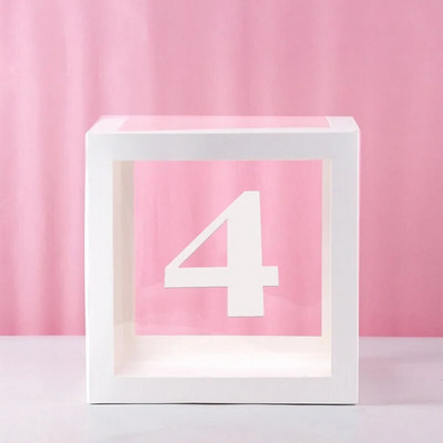 Átlátszó leveles léggömbdoboz Babazuhany dekoráció Boldog születésnapot esküvői dekoráció 1. születésnapi parti kellékek léggömbdoboz