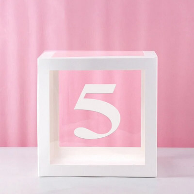 Átlátszó leveles léggömbdoboz Babazuhany dekoráció Boldog születésnapot esküvői dekoráció 1. születésnapi parti kellékek léggömbdoboz