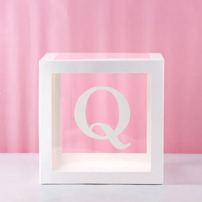 Átlátszó leveles léggömbdoboz Babazuhany dekoráció Boldog születésnapot esküvői dekoráció 1. születésnapi parti kellékek léggömbdoboz