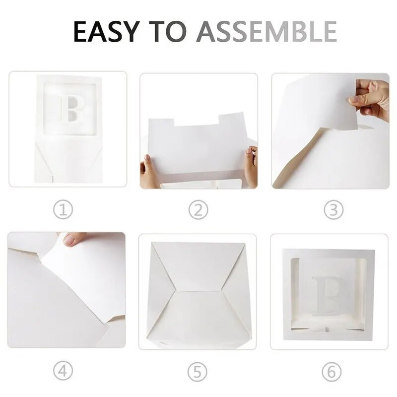 Átlátszó leveles léggömbdoboz Babazuhany dekoráció Boldog születésnapot esküvői dekoráció 1. születésnapi parti kellékek léggömbdoboz