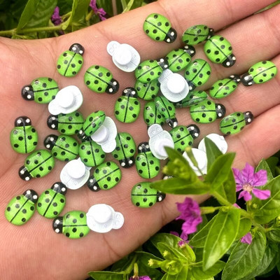 30/100db kevert gyanta katicabogár 9*13mm lapos hátú kézműves díszek gyermekajándék esküvői parti dekoráció barkács ékszer kézműves kellékek