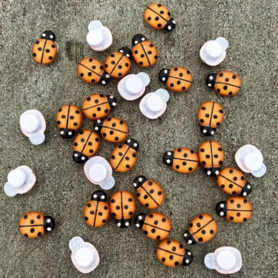 30/100db kevert gyanta katicabogár 9*13mm lapos hátú kézműves díszek gyermekajándék esküvői parti dekoráció barkács ékszer kézműves kellékek