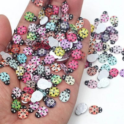 30/100db kevert gyanta katicabogár 9*13mm lapos hátú kézműves díszek gyermekajándék esküvői parti dekoráció barkács ékszer kézműves kellékek