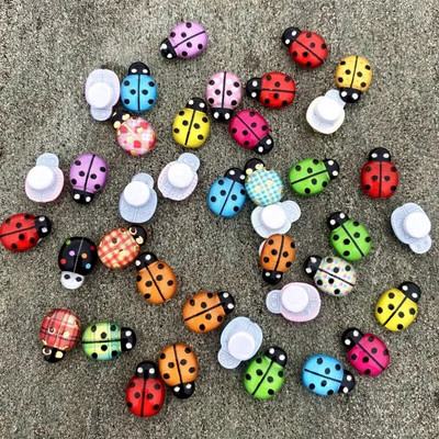 30/100db kevert gyanta katicabogár 9*13mm lapos hátú kézműves díszek gyermekajándék esküvői parti dekoráció barkács ékszer kézműves kellékek