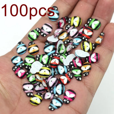 30/100db kevert gyanta katicabogár 9*13mm lapos hátú kézműves díszek gyermekajándék esküvői parti dekoráció barkács ékszer kézműves kellékek