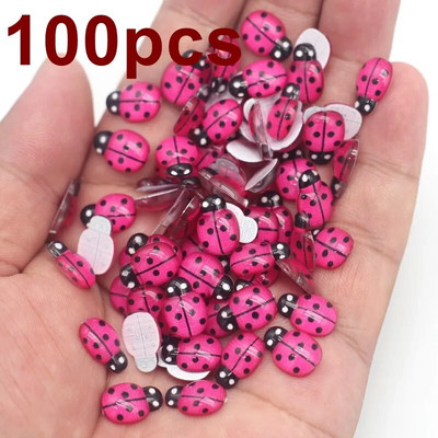 30/100db kevert gyanta katicabogár 9*13mm lapos hátú kézműves díszek gyermekajándék esküvői parti dekoráció barkács ékszer kézműves kellékek