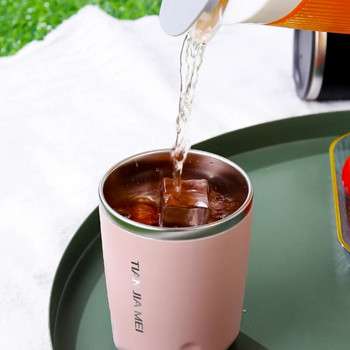 Чаша за кафе от неръждаема стомана Устойчив на течове термос Пътуващ термичен вакуумен съд Изолирана чаша Мляко Чай Бутилка за вода Чаша Чаша за напитки