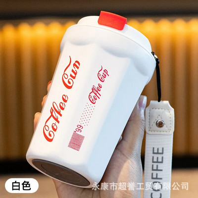 Kreativna šalica za kavu 420 ML Hladna šalica za kavu Šalice za kavu Izolacija od nehrđajućeg čelika Drška za šalicu Auto termos boca za kavu Par šalica za vodu