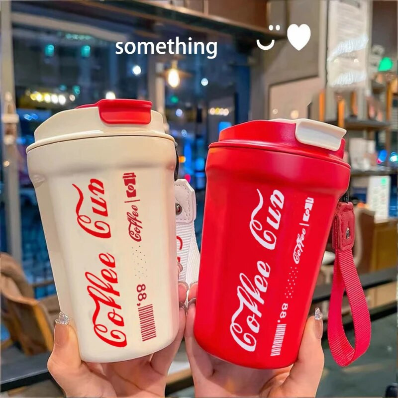 Kreativna šalica za kavu 420 ML Hladna šalica za kavu Šalice za kavu Izolacija od nehrđajućeg čelika Drška za šalicu Auto termos boca za kavu Par šalica za vodu