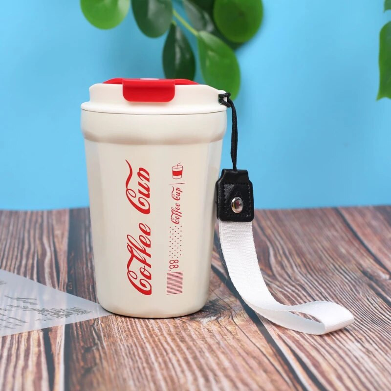 Kreativna šalica za kavu 420 ML Hladna šalica za kavu Šalice za kavu Izolacija od nehrđajućeg čelika Drška za šalicu Auto termos boca za kavu Par šalica za vodu