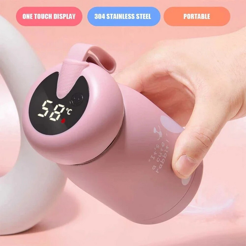 Pametni termos zaslon s temperaturom Prijenosne šalice za kavu u automobilu Čaj Voda Izolacijska šalica od nehrđajućeg čelika za poklon 1 KOM