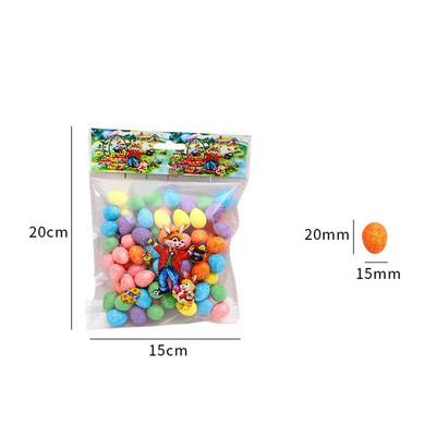 80 kom/vreći Šarena pjenasta ptica golubova jaja Svjetlucava uskrsna jaja DIY rukotvorine Sretan Uskrs Dekoracije Darovi za djecu Potrepštine za uređenje doma