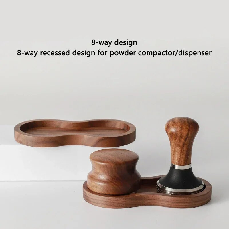 51mm/53mm/58mm Drvena podloga za nabijanje espresso kave Kutna podloga s užljebljenim držačem za nabijanje Protuklizna podloga za nabijanje posuđa za kavu Dodaci