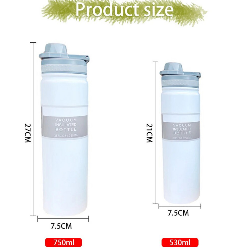 530/750ML Termos boca Vakuumska boca od nehrđajućeg čelika Izolirana boca vode Putna šalica Za djecu Šalica za kavu