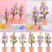 Uskrsno jaje Dekoracija stolnog drvca Ukrasi za biljke u saksiji Crtani ispisani simulirani jajeta za uskršnje stolne ukrase