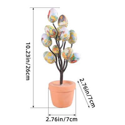 Uskrsno jaje Dekoracija stolnog drvca Ukrasi za biljke u saksiji Crtani ispisani simulirani jajeta za uskršnje stolne ukrase