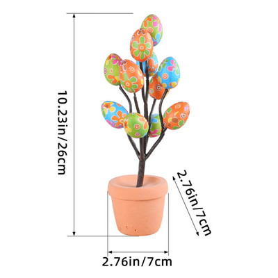 Uskrsno jaje Dekoracija stolnog drvca Ukrasi za biljke u saksiji Crtani ispisani simulirani jajeta za uskršnje stolne ukrase