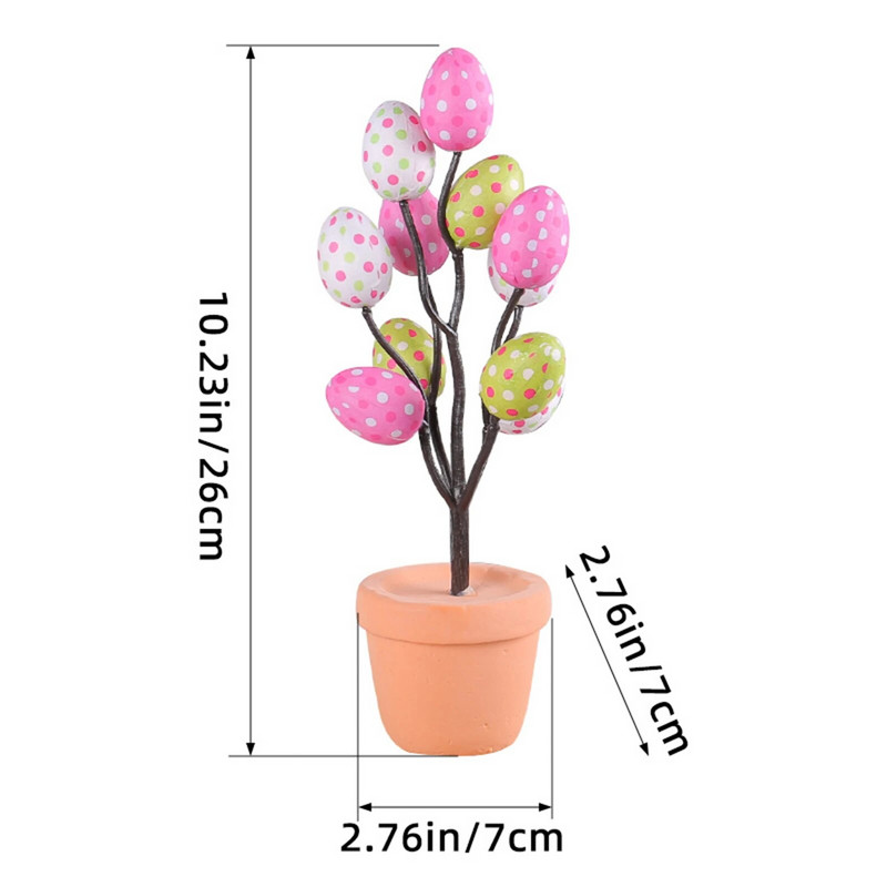 Uskrsno jaje Dekoracija stolnog drvca Ukrasi za biljke u saksiji Crtani ispisani simulirani jajeta za uskršnje stolne ukrase