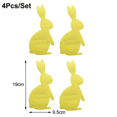 4Pcs Uskrsni nož Držač za vilicu Vreća za posuđe Netkani pilić Zec Torba za pribor za jelo Organizator Uskršnji zeko Pribor za zabavu Kućni dekor