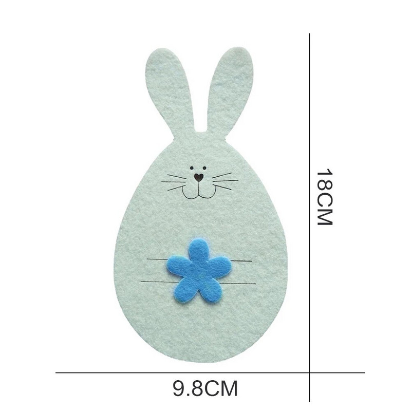 4 tk Easter Bunny söögiriistade hoidikott Häid lihavõttepühi kaunistused kodustele lauanõudele Aksessuaarid Küüliku söögiriistade kattekott