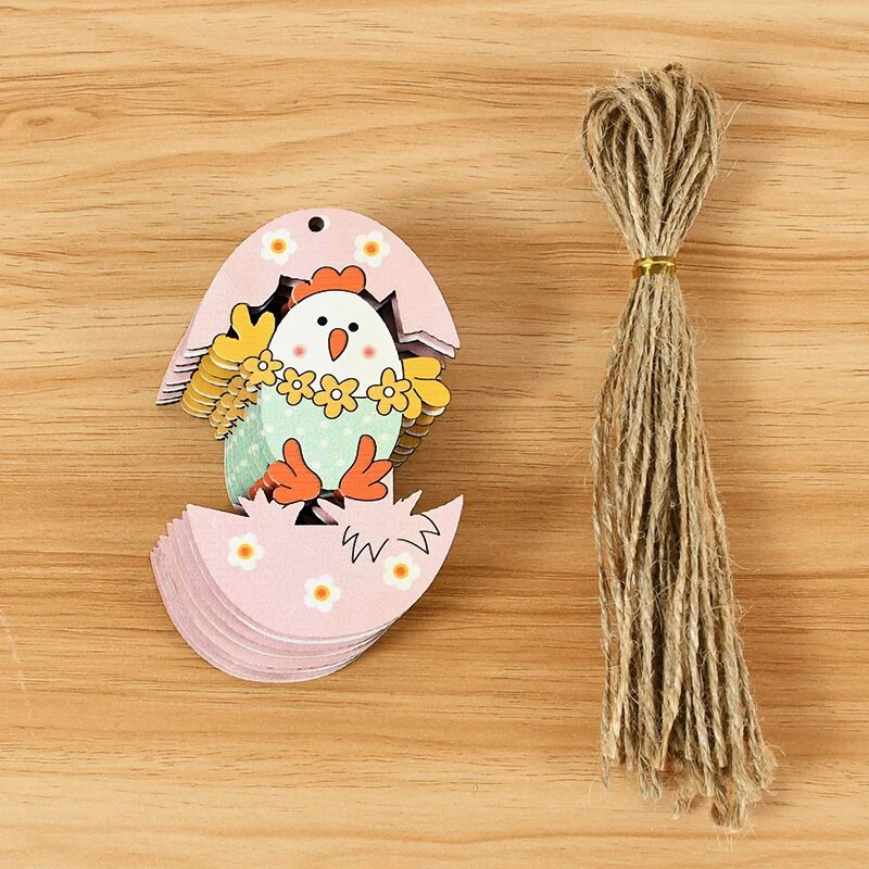 5 бр. Великденско дървено заешко яйце, висяща висулка Честит Великден Декорация Начало Фестивал Парти консумативи Направи си сам дървена изработка Детски подаръци