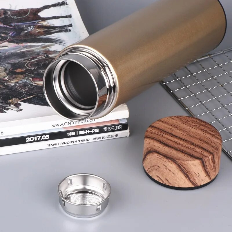 Nešiojamas nerūdijančio plieno vakuuminis kolba kavos arbatos termosas sportinis kelioninis puodelis dvigubo sluoksnio termokupo biuro arbatos butelis