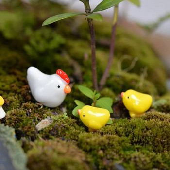 12 τμχ Mix Chicken Chick Egg Nest Figurine Cute Miniatures Διακόσμηση σπιτιού Αξεσουάρ Διακόσμηση κήπου για πασχαλινή διακόσμηση σπιτιού